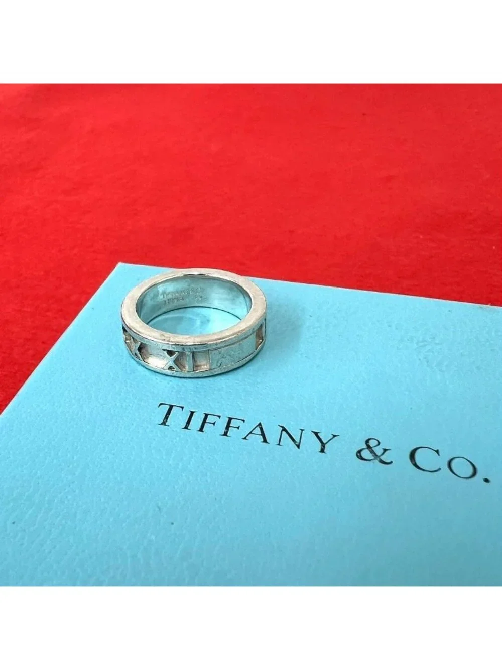 Tiffany & Co Vintage Atlas Wide Ring 925 Sterling Silver Accessory